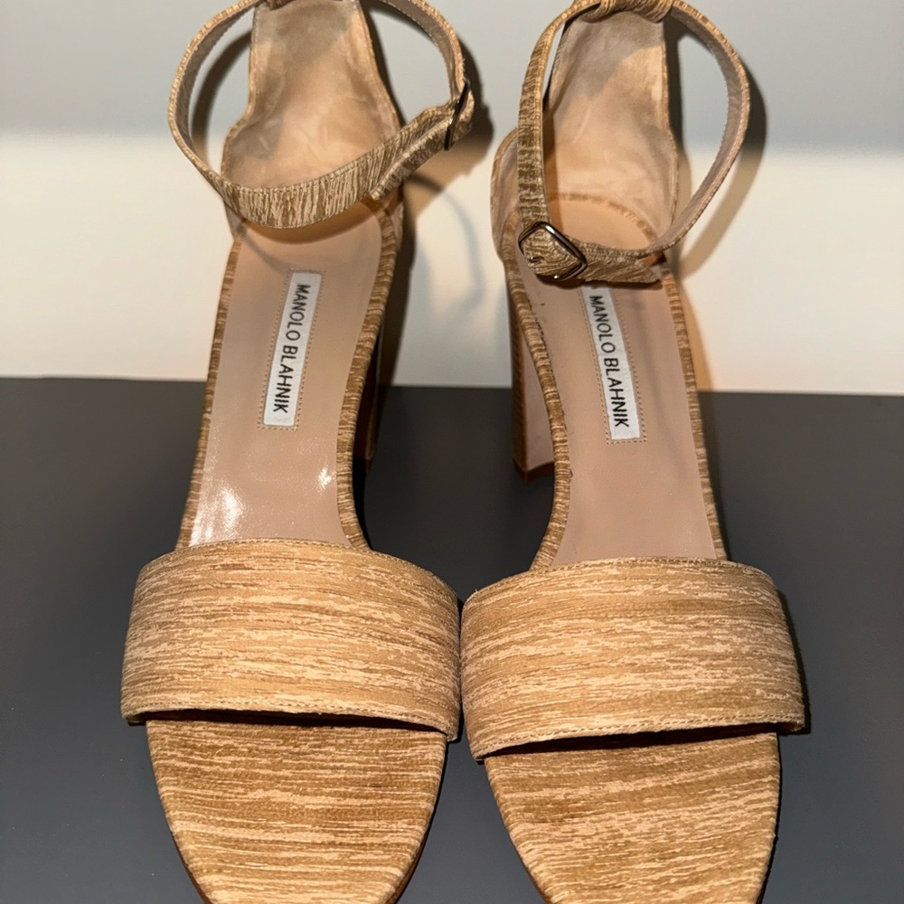 Manolo Blahnik Lauratopri Sandals Sz 40.5 GREAT CONDITION!!